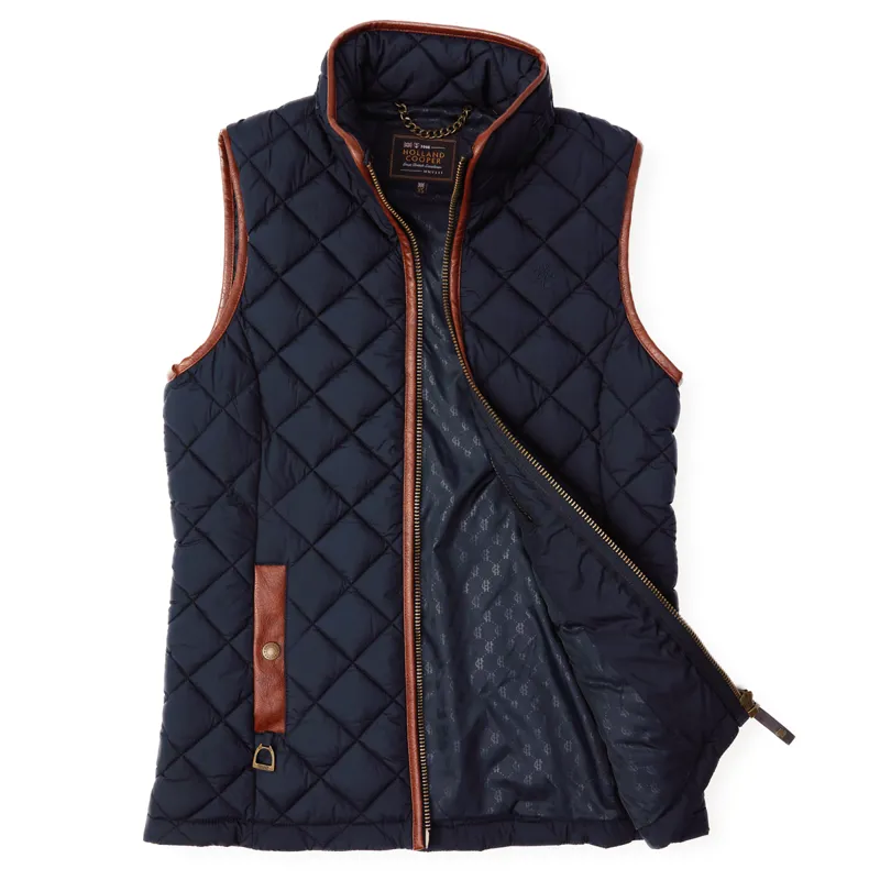 Holland Cooper Country Quilted Gilet - Ink Navy-6